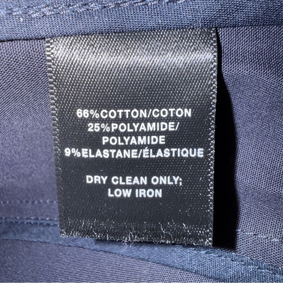 Lafayette 148 Bi-Stretch Cotton Fundamental Zip Front Jacket Size 8 Navy Career - Picture 5 of 8